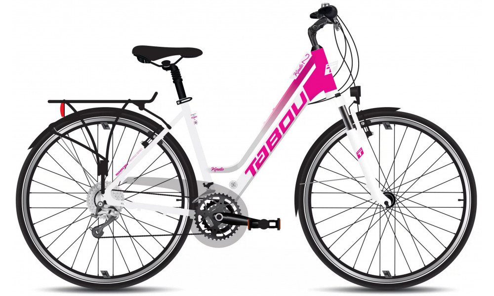Dviratis Tabou Kinetic 2 W white-fuxia 