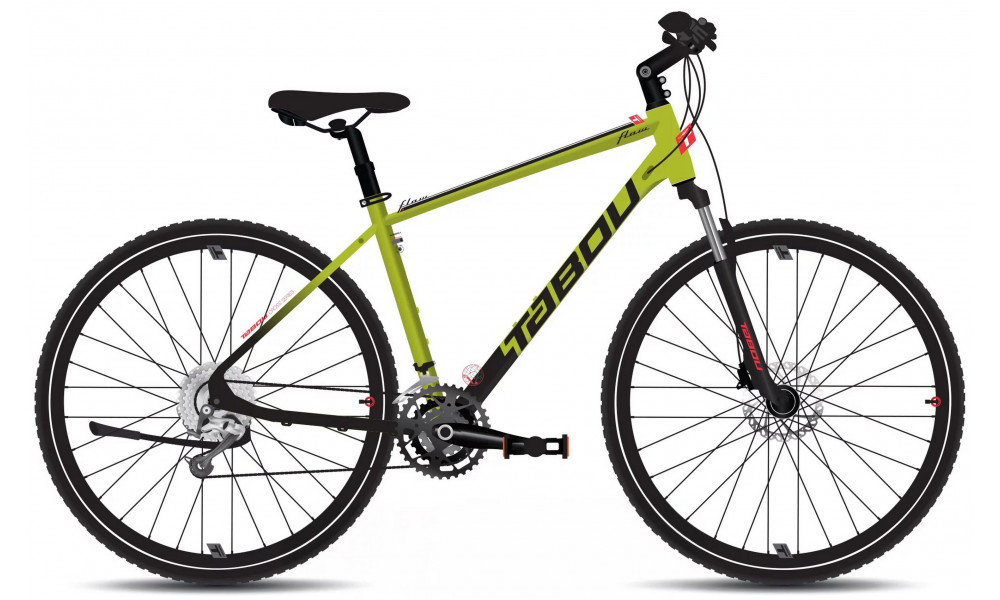 Dviratis Tabou Flow 4 19 black-lime 