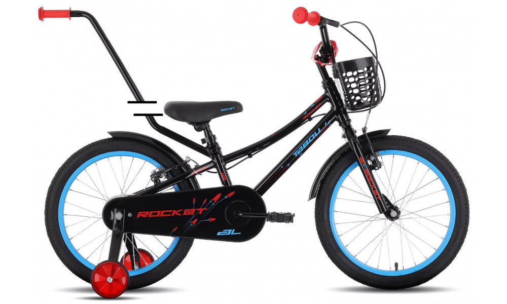 Dviratis Tabou Rocket AL 14 black-red - 1