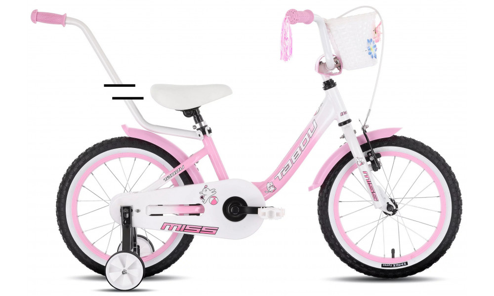 Dviratis Tabou Miss Alu 16 pink-white - 1