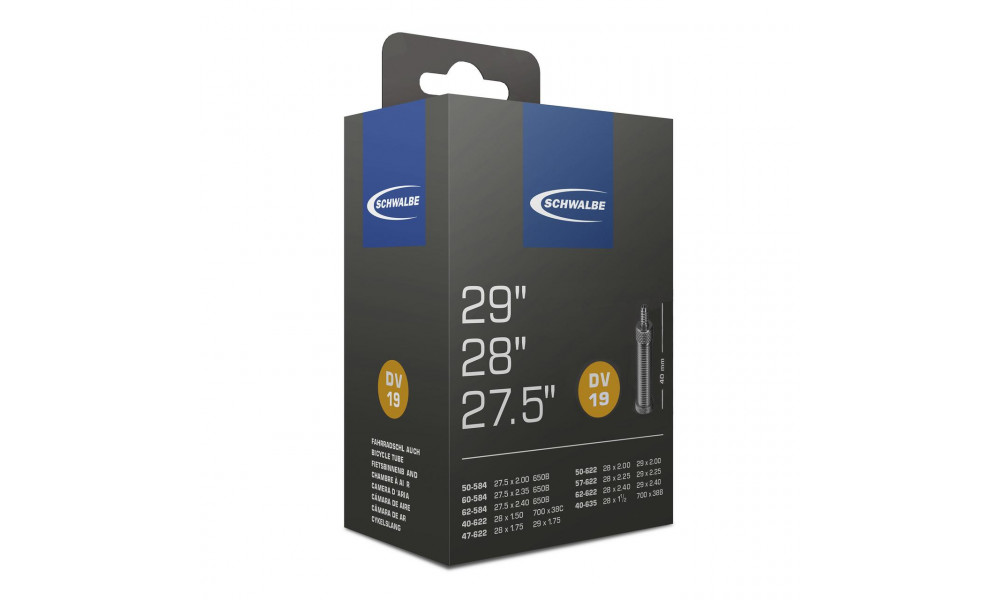 Kamera 27.5/28/29" Schwalbe DV19 (50/62-584 - 40/62-622) - 1