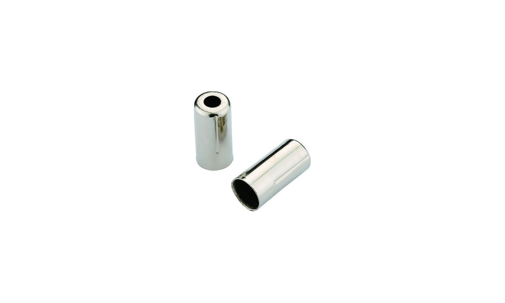 Troselių antgaliai Jagwire 5.0mm brake coiled steel housing, crimp to secure brass chrome plated (200pcs.) - 1