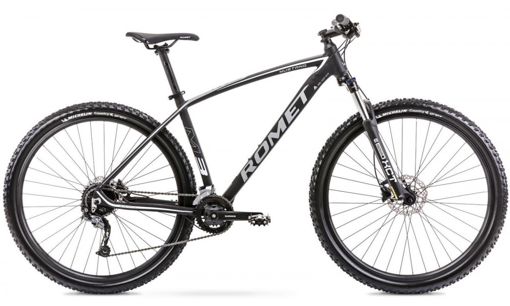 Dviratis Romet Mustang M3 29" 2021 black-white 