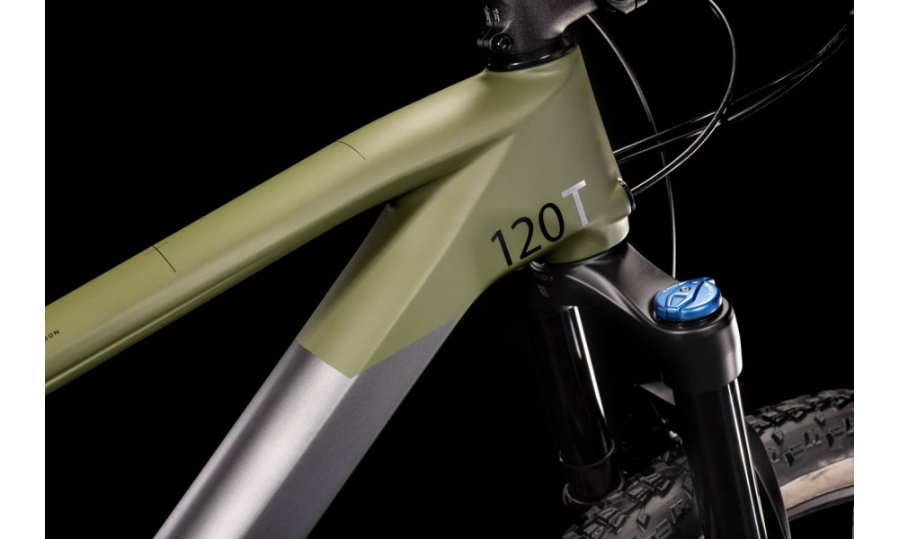 Dviratis Cube Stereo 120 HPC TM 29 flashgrey'n'olive 2022 - 2