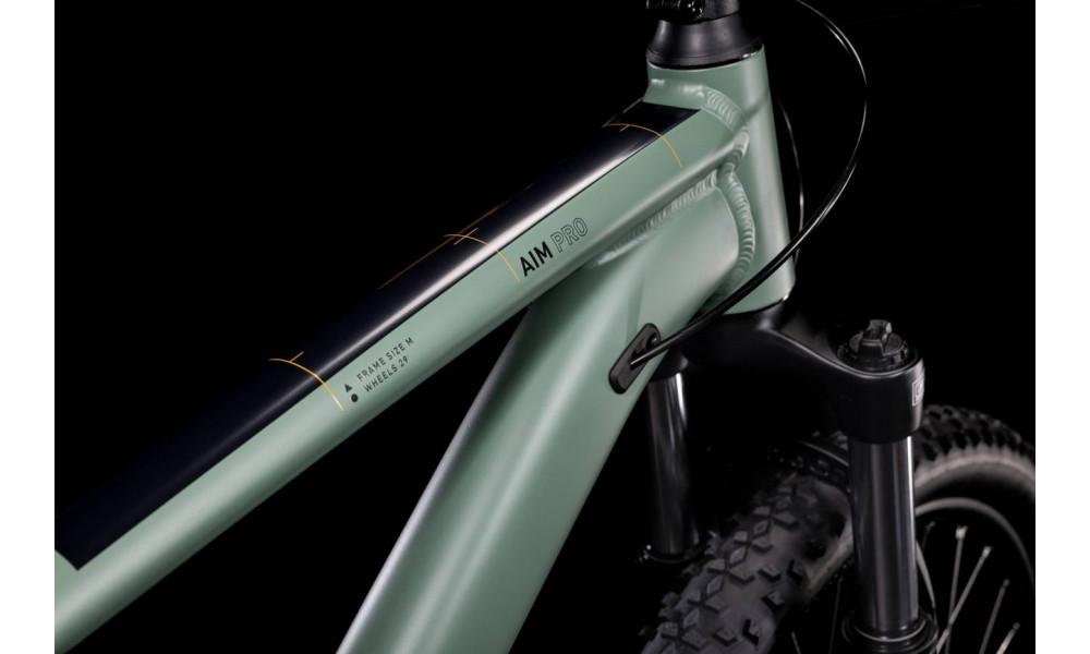 Dviratis Cube Aim Pro 29 olive'n'orange 2022 - 2