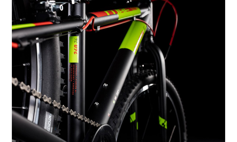 Dviratis Cube Reaction 240 SL red'n'green'n'black 2020 - 3