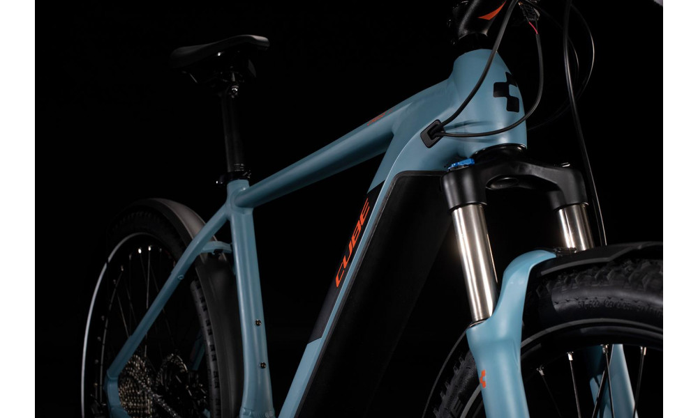 Elektrinis dviratis Cube Cross Hybrid Race 625 Allroad blue'n'orange 2020 - 1