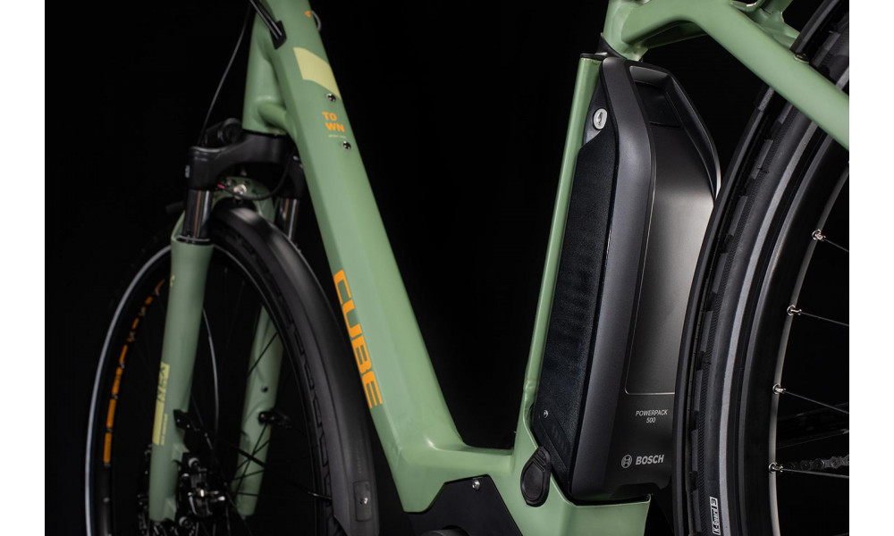 Elektrinis dviratis Cube Town Sport Hybrid Pro 500 Easy Entry green'n'orange 2020 - 3