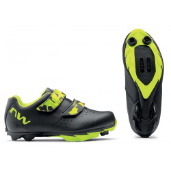 Dviratininko batai Northwave Origin Junior MTB XC black-yellow fluo