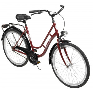 Dviratis AZIMUT Retro 26" 2025 bordo