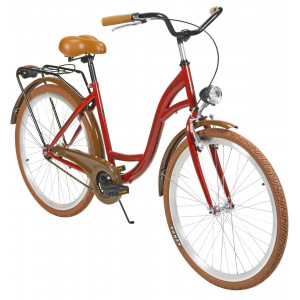 Dviratis AZIMUT City Lux 26" 2025 bordo-brown