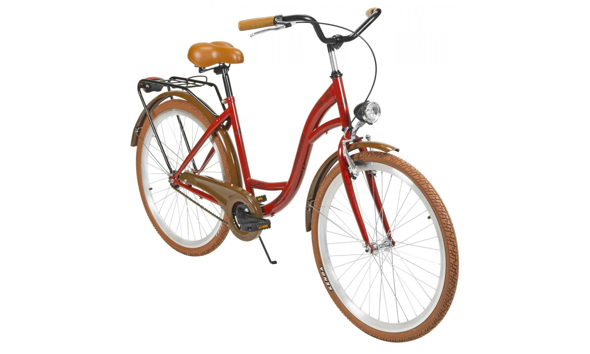 Dviratis AZIMUT City Lux 26" 2025 bordo-brown - 9