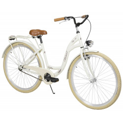 Dviratis AZIMUT City Lux 28" 2023 light cream
