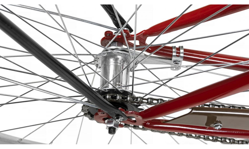 Dviratis AZIMUT City Lux 26" 2025 su krepšeliu bordo-brown - 3