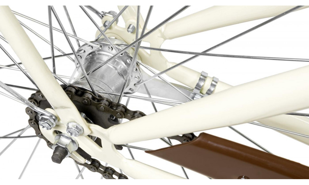 Dviratis AZIMUT City Lux 26" 2025 su krepšeliu cream-brown - 4