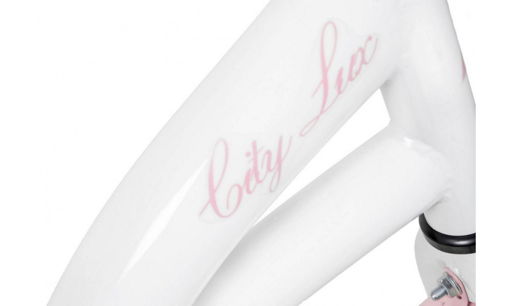 Dviratis AZIMUT City Lux 26" 2025 su krepšeliu white-pink - 3