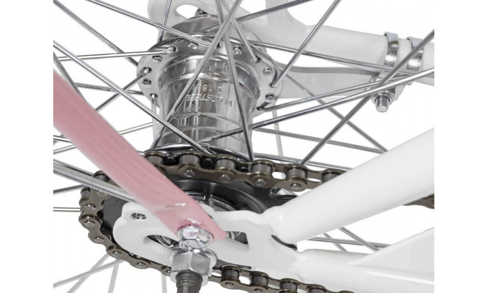 Dviratis AZIMUT City Lux 28" 2025 su krepšeliu white-pink - 6