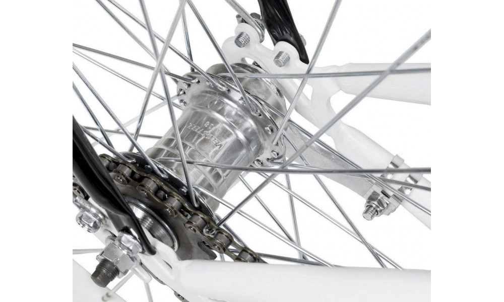 Dviratis AZIMUT City Lux 28" 2025 su krepšeliu white-black - 6