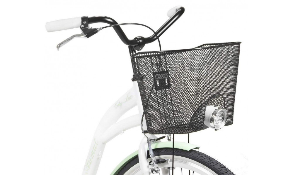 Dviratis AZIMUT City Lux 28" 2025 su krepšeliu white-mint - 1