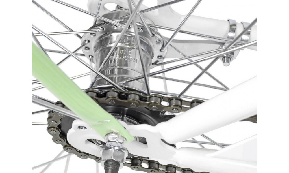 Dviratis AZIMUT City Lux 28" 2025 su krepšeliu white-mint - 4