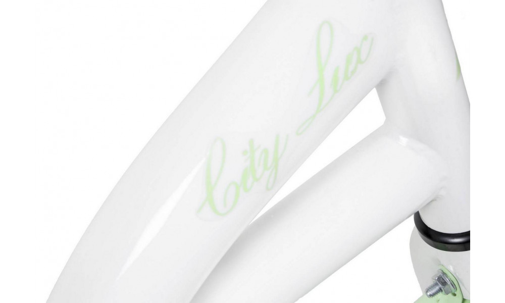 Dviratis AZIMUT City Lux 28" 2025 su krepšeliu white-mint - 7