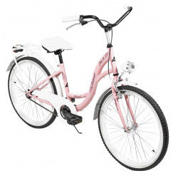 Dviratis AZIMUT Julie 24" 2023 pink-white Dviratis AZIMUT Julie 24" 2023 pink-white