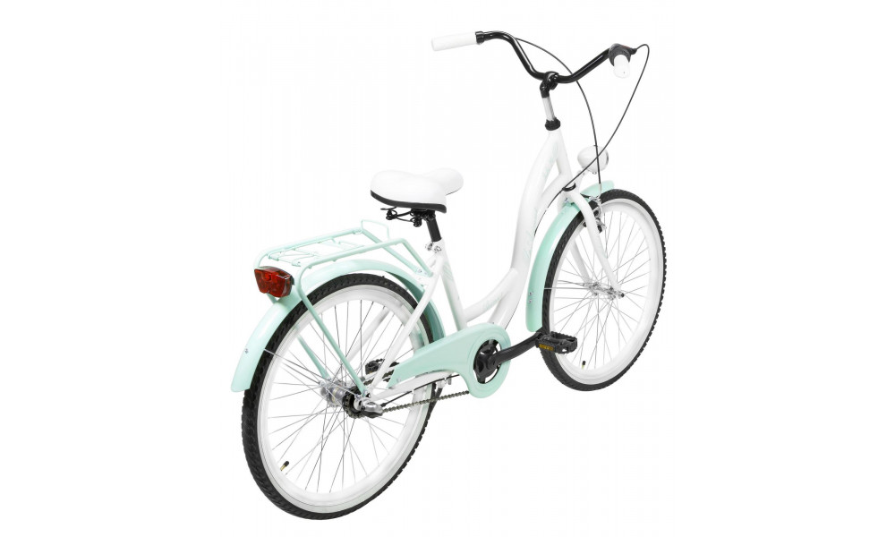 Dviratis AZIMUT Julie 24" 3-speed 2025 white-turquoise - 1