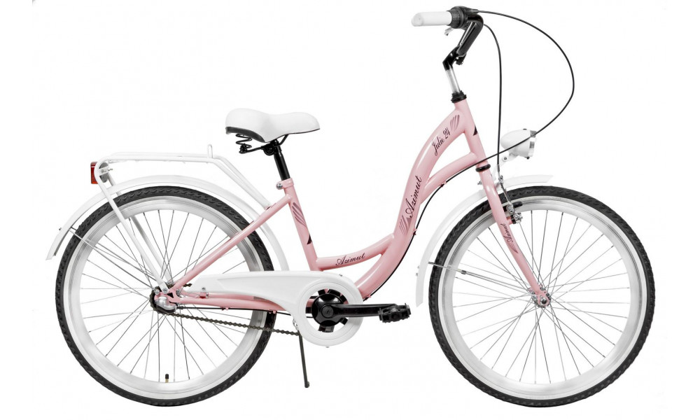 Dviratis AZIMUT Julie 24" 3-speed 2025 pink-white - 1