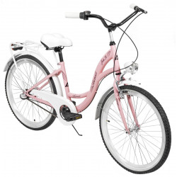 Dviratis AZIMUT Julie 24" 3-speed 2023 pink-white