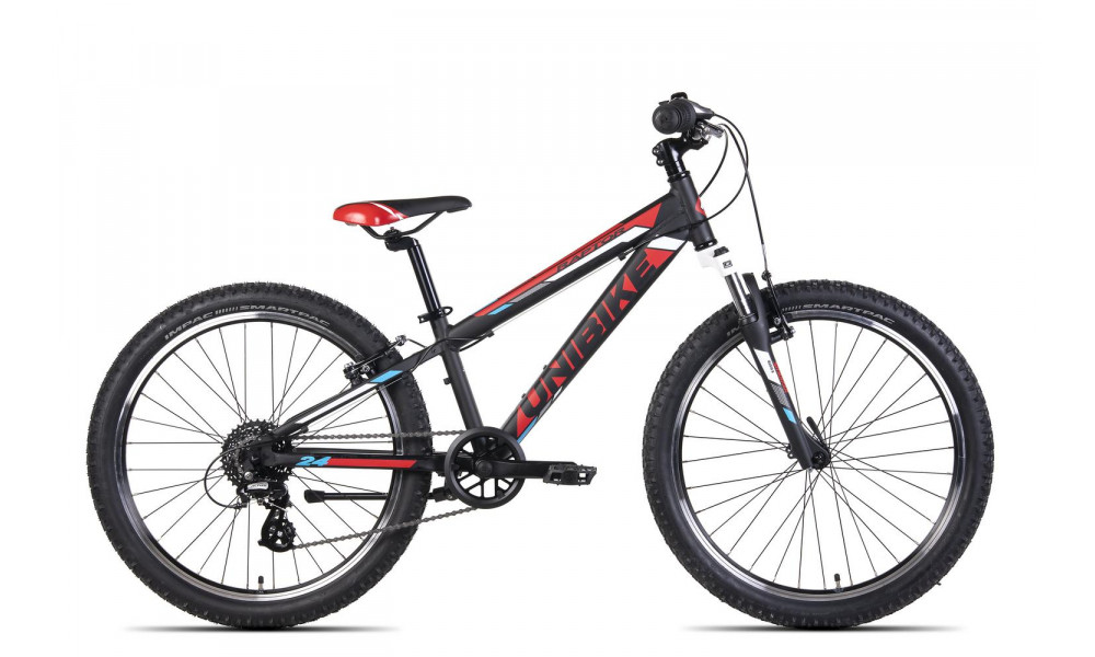 Dviratis UNIBIKE Raptor 24" black-red 
