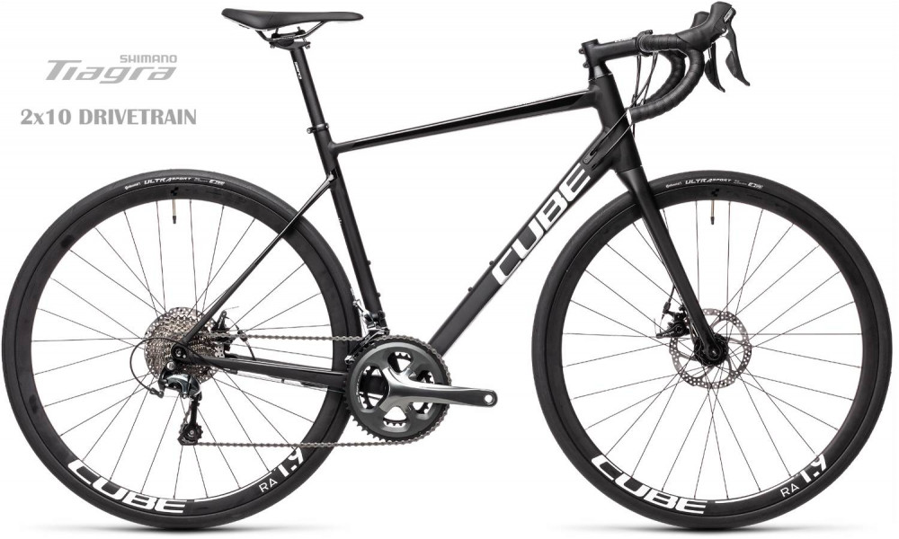 Dviratis Cube Attain Race black'n'white 2021 - 5