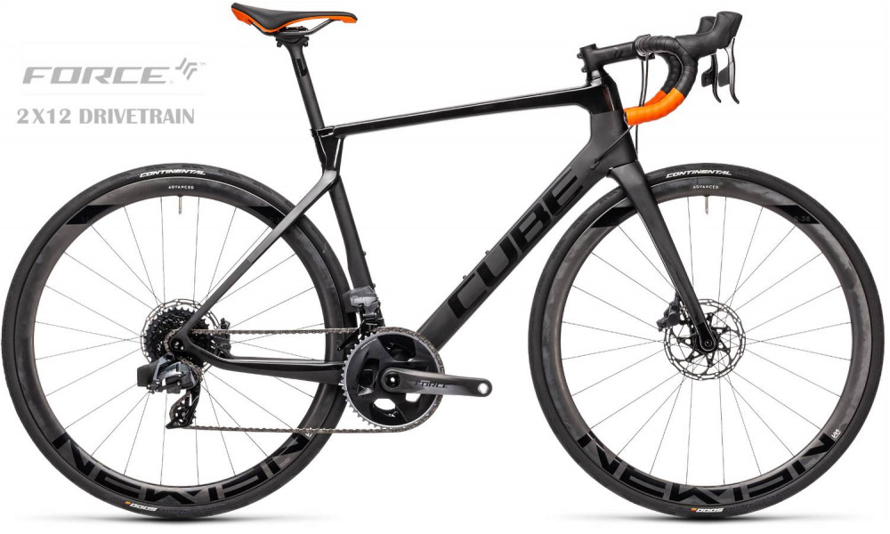 Dviratis Cube Agree C:62 SLT carbon'n'orange 2021 