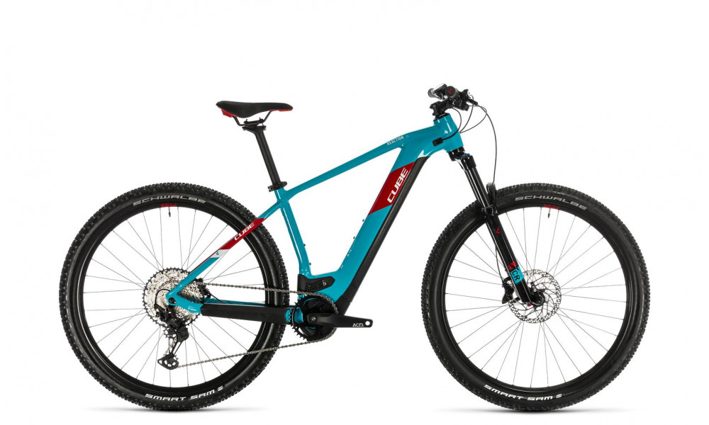 Elektrinis dviratis Cube Reaction Hybrid EXC 625 29 petrol'n'red 2020 