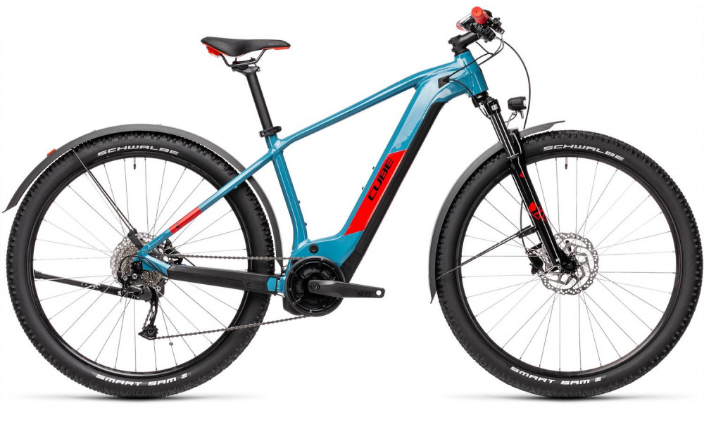Elektrinis dviratis Cube Reaction Hybrid Performance 400 Allroad 29 blue'n'red 2021 