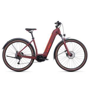 Elektrinis dviratis Cube Nuride Hybrid Performance 500 Allroad Easy Entry darkred'n'red 2022