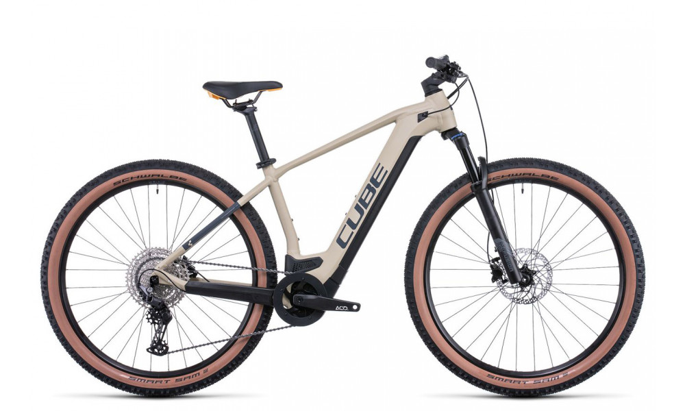 Elektrinis dviratis Cube Reaction Hybrid Pro 500 29 desert'n'orange 2022 