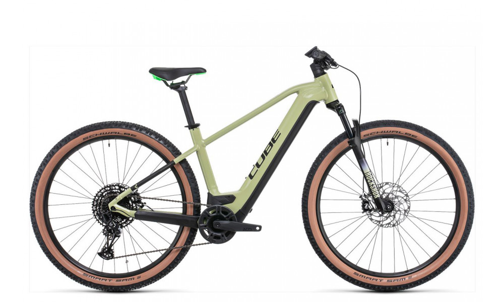 Elektrinis dviratis Cube Reaction Hybrid EXC 750 29 green'n'flashgreen 2022 