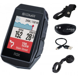 Dviračio kompiuteris SIGMA ROX 11.1 Evo GPS Black HR Set
