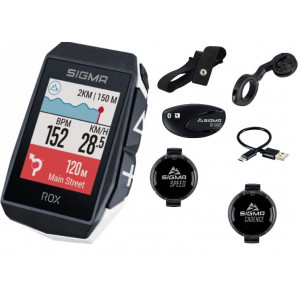 Dviračio kompiuteris SIGMA ROX 11.1 Evo GPS White Sensor Set