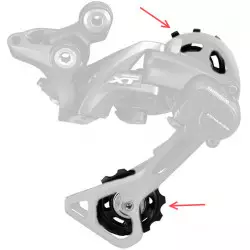 Galinio pavarų perjungėjo ratukų komplektas Shimano RD-M8000