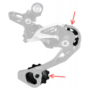 Galinio pavarų perjungėjo ratukų komplektas Shimano RD-M980