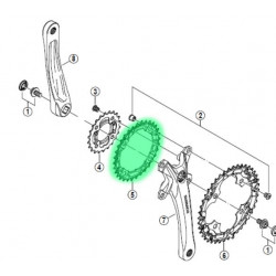 Priekinis dantratis Shimano ACERA FC-M361 38T
