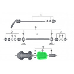 Įvorės/stebulės būgnas Shimano FH-RM66