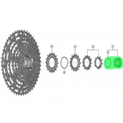 Varžtas kasetei Shimano CS-M9100-12 Centerlock Lockring with spacer
