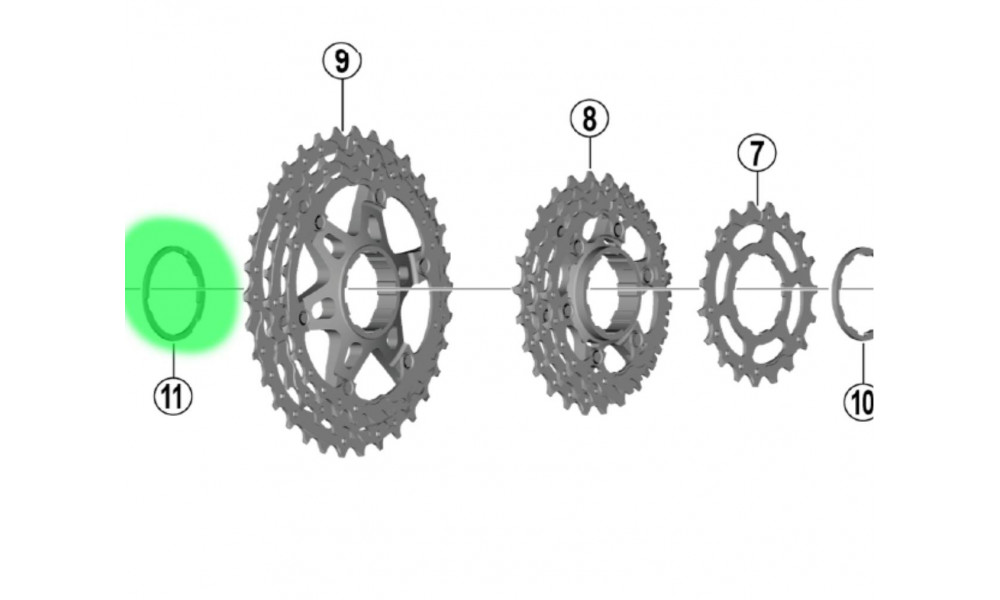 Kasetės pažeminimas Shimano Low Spacer 1.85mm for 8/9/10-speed cassette 