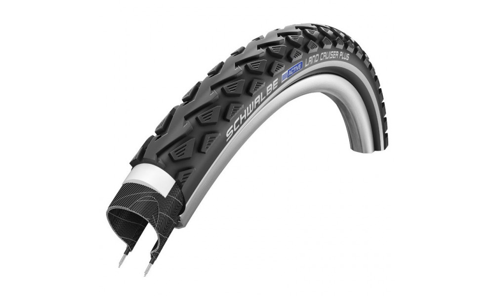 Padanga 26" Schwalbe Land Cruiser Plus HS 450, Active Wired 50-559 / 26x2.00 Black-Reflex 