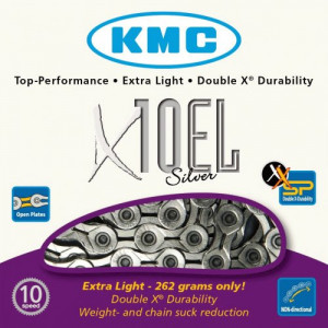 Grandinė KMC X10EL Silver 10-speed 114-links