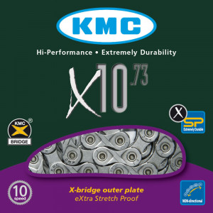 Grandinė KMC X10 Grey 10-speed 114-links