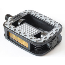 Pedalai Azimut City Top plastic Antislip su guoliais ir atšvaitais (1001)