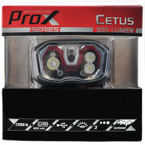 Priekinė lempa ProX Cetus No-Touch CREE XP-E 300Lm USB (headlamp)